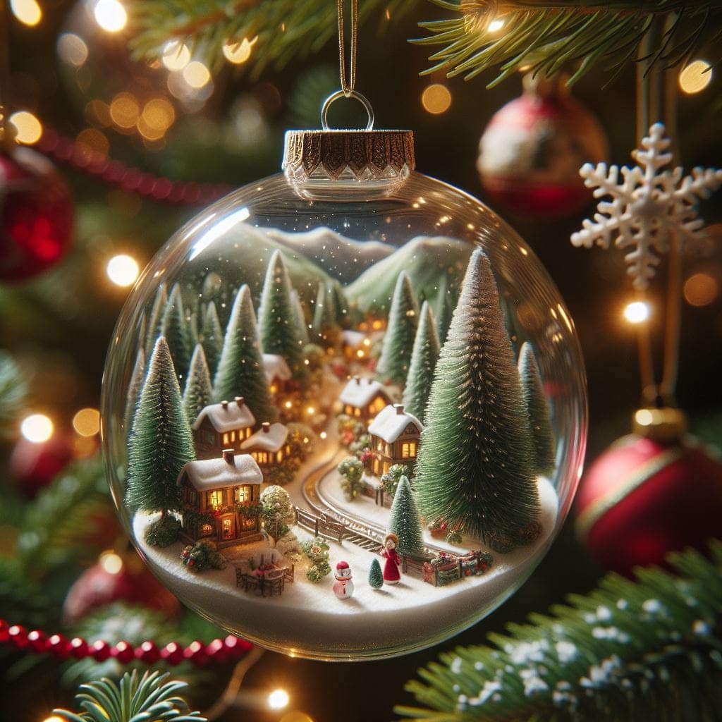 Christmas globe containing a winter diorama