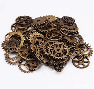 steampunk cogs and gears Miniature cogs and gears for 75 mm steampunk diorama