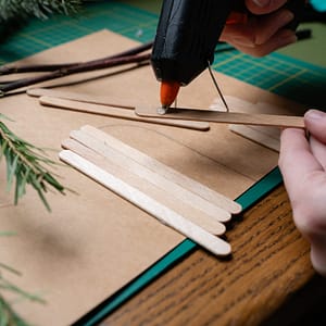 hot glue craft sticks to fairy door sketch To make a ledged fairy door, hot glue craft sticks to a backing of card stock